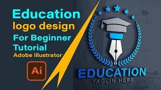 Education logo design for beginner||Education Logo Maker||Adobe illustrator tutorial||Rasheed RGD