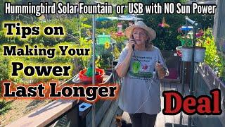 How To Make Hummingbird Water Fountain RUN 24/7 Bird Bath NO AC or Solar Powered PORTABLE