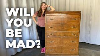 $50 Dresser to a Designer Dupe French Provincial Dresser | #furnitureflip