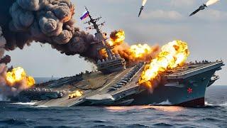 HUGE tragedy! RUSSIA'S most expensive aircraft carrier destroyed by US forces in the Black Sea