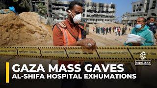 Palestinians resume search for buried bodies at Gaza's al-Shifa Hospital