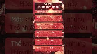 Ngủ hành kim mộc thủy hoả thổ