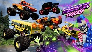 Monster Jam INSANE Racing, Freestyle and High Speed Jumps #61 | BeamNG Drive | Grave Digger