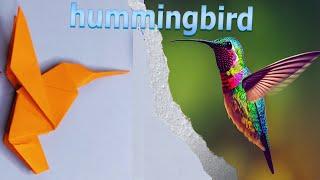 Paper hummingbird - Origami bird easy