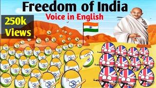 Freedom of india  freedom of Bharat | India vs British #countryballsanimation