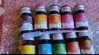 Papilon liquid food color,Unboxing and review#