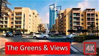 4K Driving Around The Greens & Views in Dubai, Luxury Living Areas Virtual tour