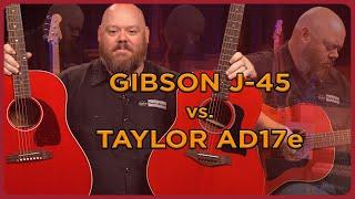 Seeing Red! Gibson J-45 Cherry vs Taylor AD17e Redtop