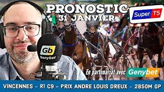  Pronostic Quinté / Super Top5 Vendredi 31 Janvier 2025. Vincennes  Prix André Louis Dreux