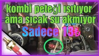 kombi tamiri petek ısıtıyor ama sıcak su akmıyor, F2 arıza tamiri. Sadece 13 liraya