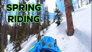 SPRING SNOWMOBILE RIDING