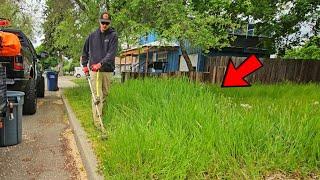 Mowing An OVERGROWN Lot Before The Neighbors COMPLAIN