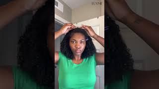 Watch me try curly clip ins for the first time  #luvmehair #shorts #hair #hairtutorial