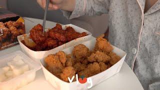 Hit My Daily Calories with Just Breakfast  / Waker Chicken & Jokbal Mukbang / Duck Udon, Ham Cutlet