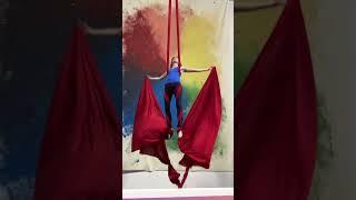 Aerial Silks Magic Trick Entry to Crossback Straddle sequence