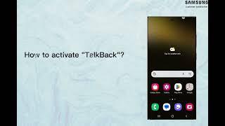 Samsung Global CPC - How to use the "TalkBack" feature