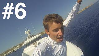 Crazy jump from a yacht