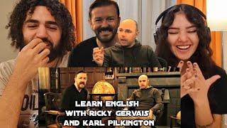 We react to Learn English with Ricky Gervais (and Karl Pilkington) - Pilot Episode