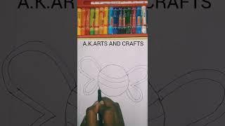 Easy Bee Drawing #youtubeshorts #shorts #drawing #bee #a.k arts and crafts