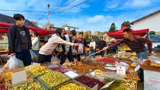 Bustling Suburban Market in Yunnan, China: Snack Paradise, Premium Dried Beef & Timeless Tastes