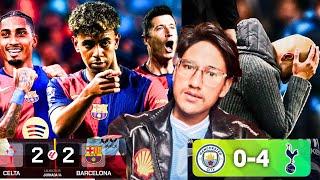 BARCELONA VS CELTA VIGO 2-2 matches review |MANCHESTER CITY VS TOTTENHAM HOTSPUR FC | Real Madrid