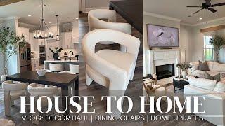 HOUSE TO HOME VLOG | amazon, target & homegoods decor haul | living & dining room updates | 2024