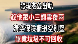 發現老公出軌，趁他跟小三翻雲覆雨，清空保險櫃搬空別墅，畢竟垃圾不可回收