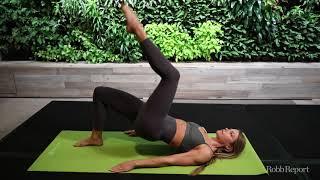 Pilates instructor Erika Bloom Demonstrates Exercises at Health+Wellness 2018