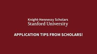 Successful Application Tips from Knight-Hennessy Scholars!