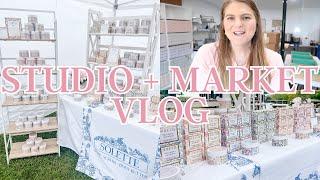 STUDIO + MARKET VLOG // making soap, organize the studio, 2 markets in 2 days, small business vlog