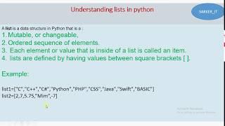 List in Python by Shofiq Sarker ...