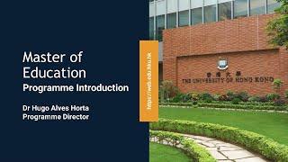 Master of Education - Programme Introduction