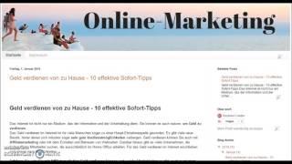 Onlie Marketing - Geld verdienen von zu Hause   10 effektive Sofort Tipps