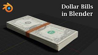 Easy Dollar Bills In Blender | Create Banknotes - Cash | How To Apply Two Textures For A Single Face