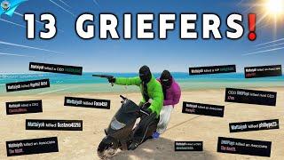 We DESTROYED 13 griefers in 1 NIGHT on GTA Online!