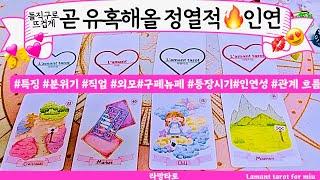 [타로/연애운]빠르게 돌직구로 뜨겁게유혹해올 상대, 누구?직업성,외모,분위기 관계상관싱글,재회,커플,이미지,흐름,관계운,시기Pick a cardTarot