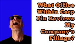 Which Office Within Corp Fin Reviews My Company’s Filings?