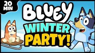 ️ Bluey Winter Brain Break Party ️ Freeze Dance ️ Just Dance ️ Bluey Fun