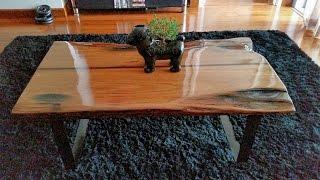 DIY Hardwood Coffee Table made out of recycled wood