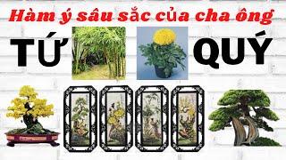 TỨ QUÝ -Tùng, Cúc, Trúc, Mai - Khám phá hoa văn đẹp - Mẫu từ đường đẹp