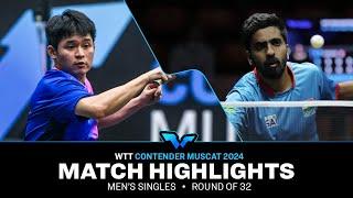 Lin Shidong vs Sathiyan Gnanasekaran | MS R32 | WTT Contender Muscat 2024