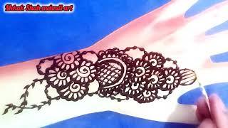New Simple backhand mehndi design|Easy mehndi design for beginners|Mehandi|@Mehak Shah mehndi art