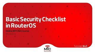 Basic Security Checklist in RouterOS