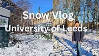 1st Snow ️ in Leeds I Leeds University Business School UK snow Vlog I Hyde Park I #Snow #leeds #UK