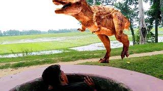 T-rex chase - part 3 - jurassic world movie | Mahfuz fun movie