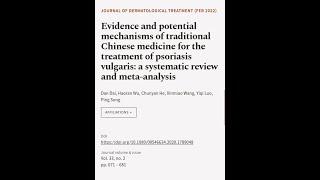 Evidence and potential mechanisms of traditional Chinese medicine for the treatment o... | RTCL.TV