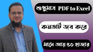 শুধুমাত্র Pdf to Excel কনভার্ট জব করে মাসে আয় ৫০ হাজার