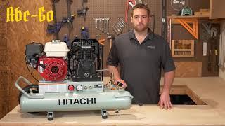 Hitachi EC2610E Gas Powered Wheeled Portable Air Compressor with Honda Engine, 8 gallon