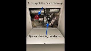 Tjernlund LB2 No-Clog Dryer Duct Booster Fan Install #shorts