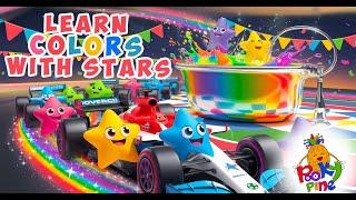 Learn Colors with Racing Stars | #Fun Nursery Rhymes | #shorts #kids #star #cartoon